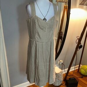 Donna Ricco Beige Midi Dress